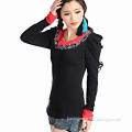 National Trend Women's Embroidered T-shirt, High Quality, Customized Designs are Welcome